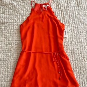 Red Dress Boutique orange scalloped dress, NEW